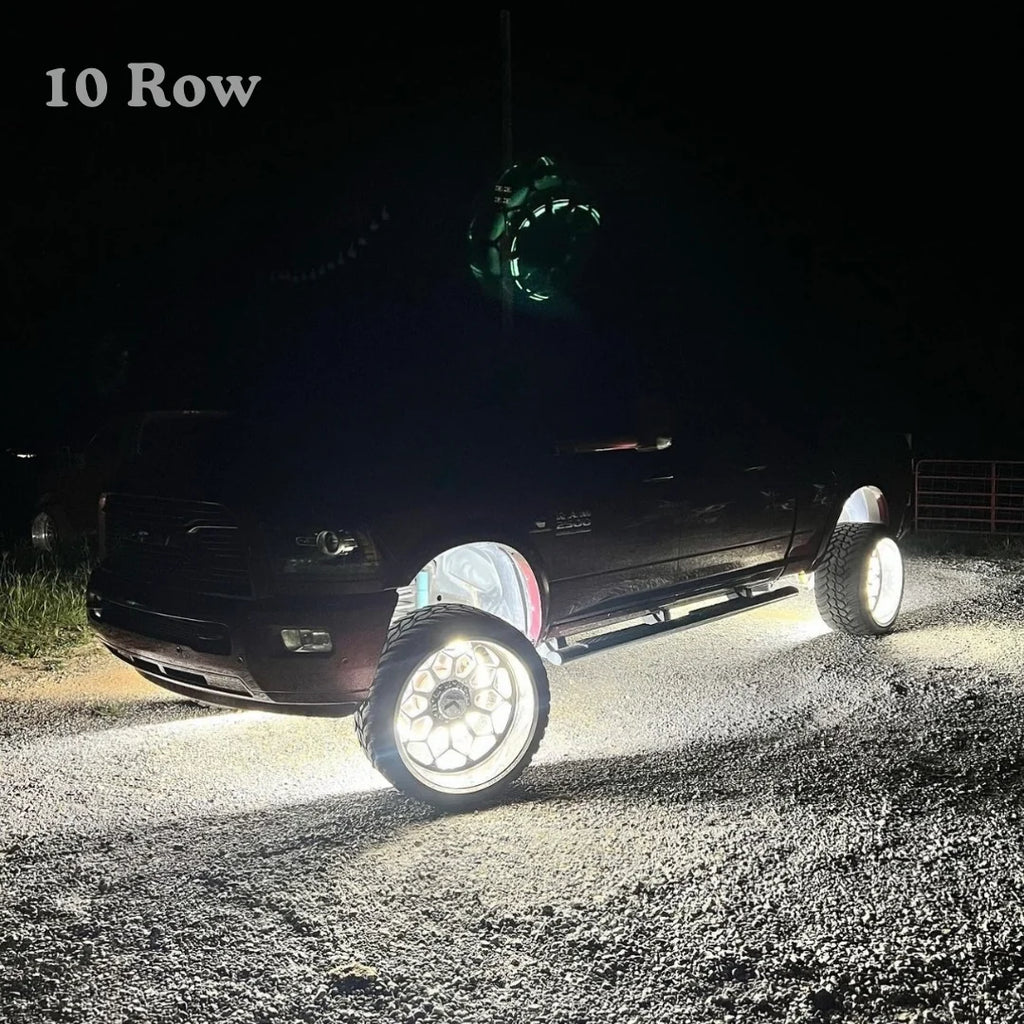 Single strip 10 row wheel lights